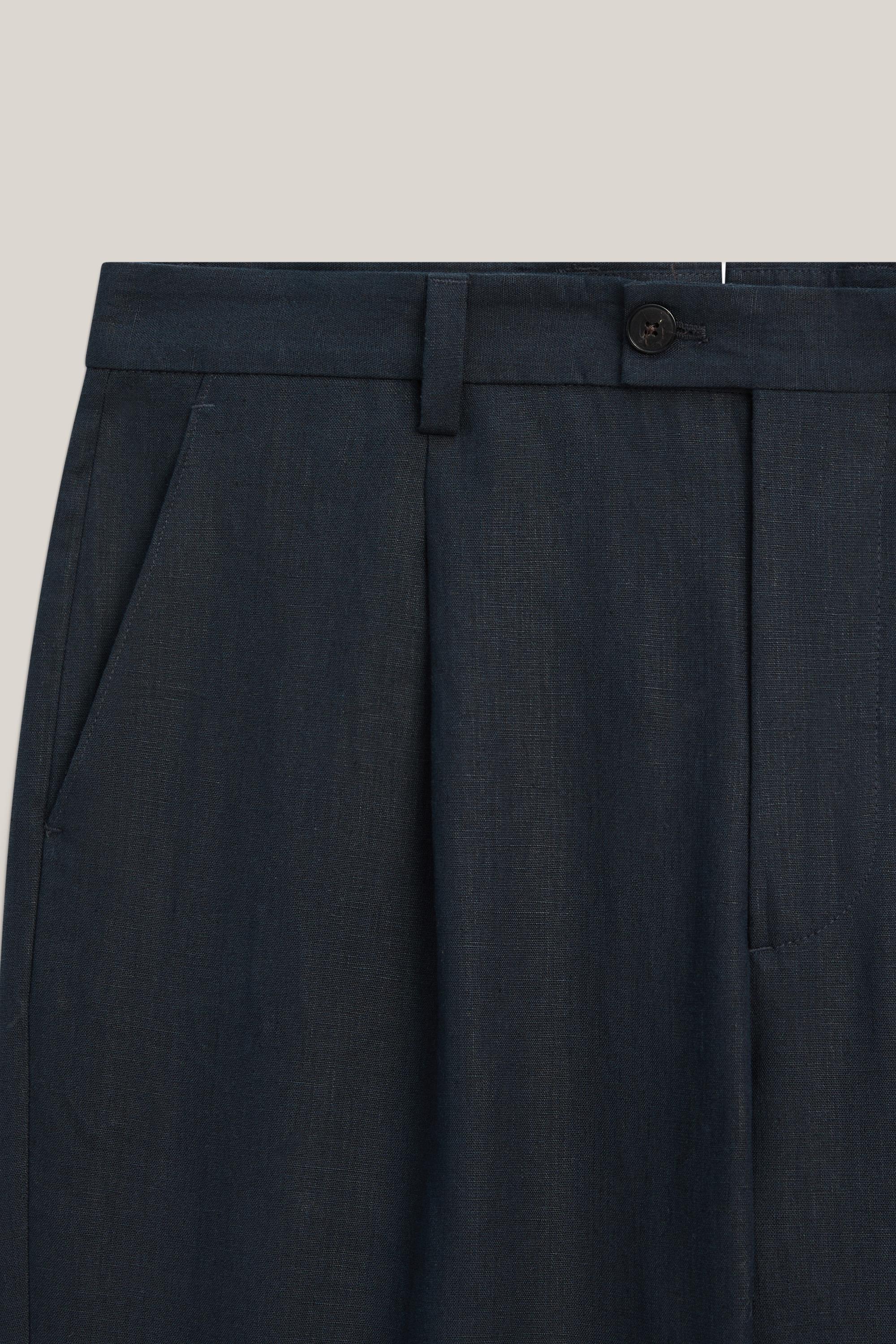 Total look darted linen trousers - LIMITED EDITION